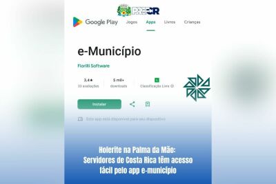 Imagem da notícia Servidores de Costa Rica podem consultar holerite pelo app e-município